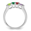 Birthstone and Diamond Mother's Ring Semi-Mount