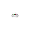 Birthstone and Diamond Mother's Ring Semi-Mount