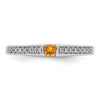 14K White Gold Family Jewelry Diamond Semi-Set Ring