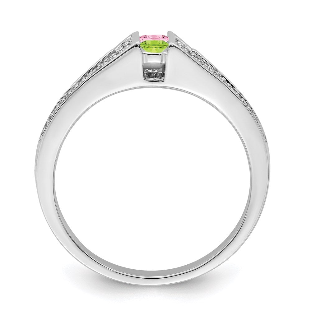 Birthstone and Diamond Mother's Ring Semi-Mount