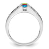 Birthstone and Diamond Mother's Ring Semi-Mount