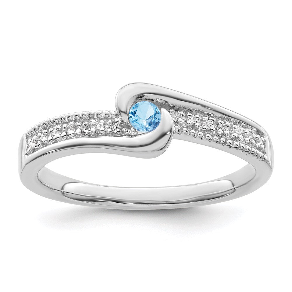 Birthstone and Diamond Mother's Ring Semi-Mount