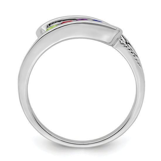 Birthstone and Diamond Mother's Ring Semi-Mount