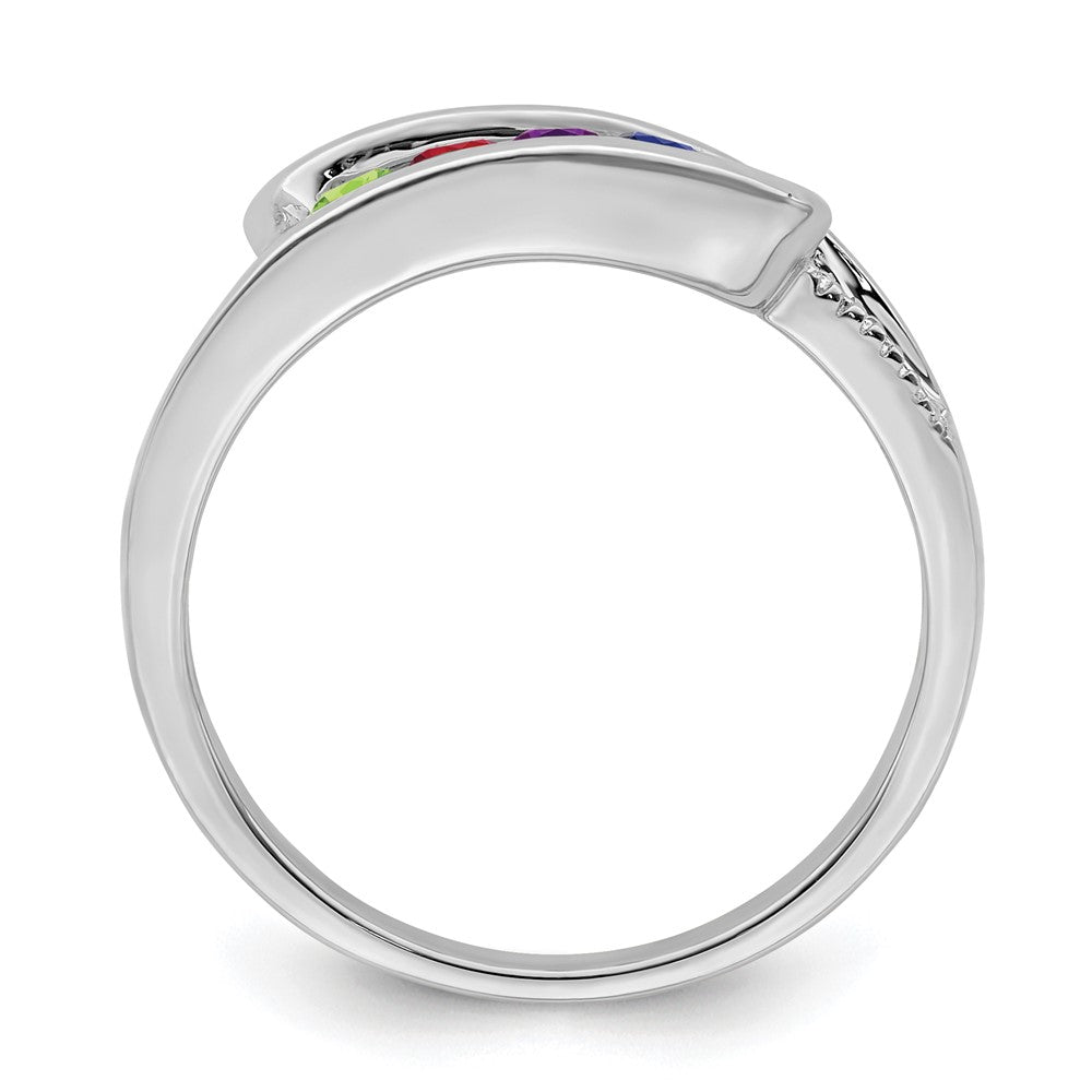 Birthstone and Diamond Mother's Ring Semi-Mount