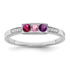 Birthstone and Diamond Mother's Ring Semi-Mount