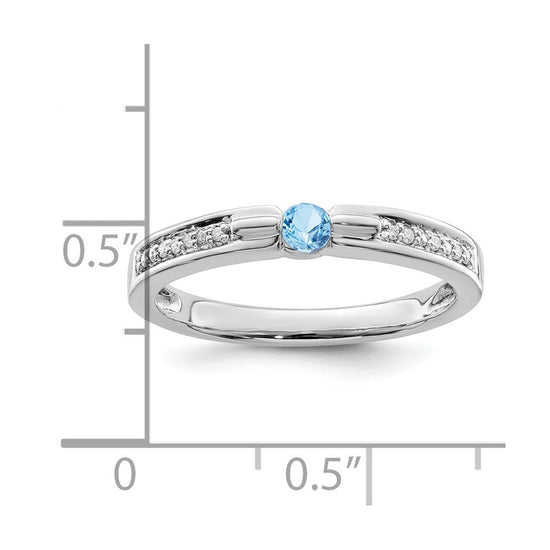 Birthstone and Diamond Mother's Ring — Synthetic Stones