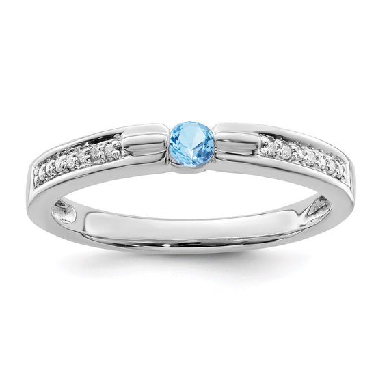 Birthstone and Diamond Mother's Ring — Genuine Stones