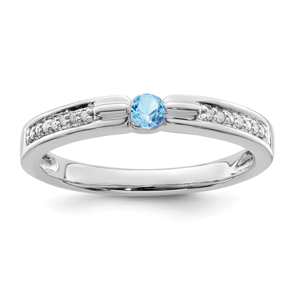 Birthstone and Diamond Mother's Ring — Genuine Stones
