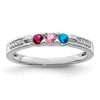 Birthstone and Diamond Mother's Ring — Genuine Stones