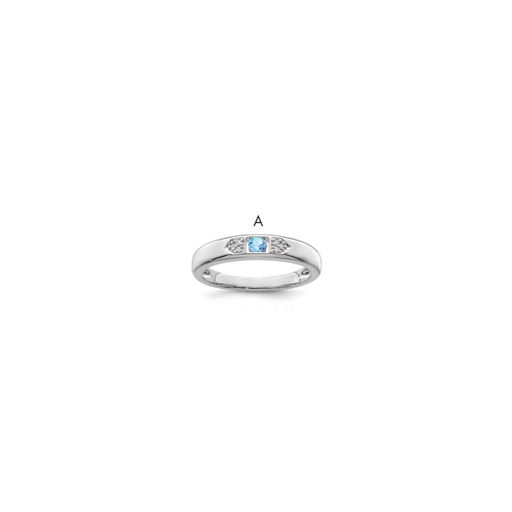 Birthstone and Diamond Mother's Ring Semi-Mount