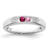 Birthstone and Diamond Mother's Ring Semi-Mount