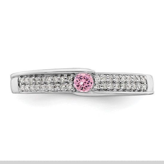 Birthstone and Diamond Mother's Ring