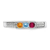 Birthstone and Diamond Mother's Ring