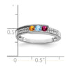 Birthstone and Diamond Mother's Ring