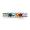 Birthstone and Diamond Mother's Ring