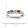 Birthstone and Diamond Mother's Ring