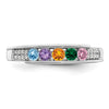 Birthstone and Diamond Mother's Ring