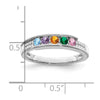 Birthstone and Diamond Mother's Ring