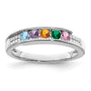 Birthstone and Diamond Mother's Ring