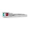 Birthstone and Diamond Mother's Ring