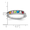 Birthstone and Diamond Mother's Ring