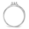14k White Gold 1 Stone Family Ring Mounting
