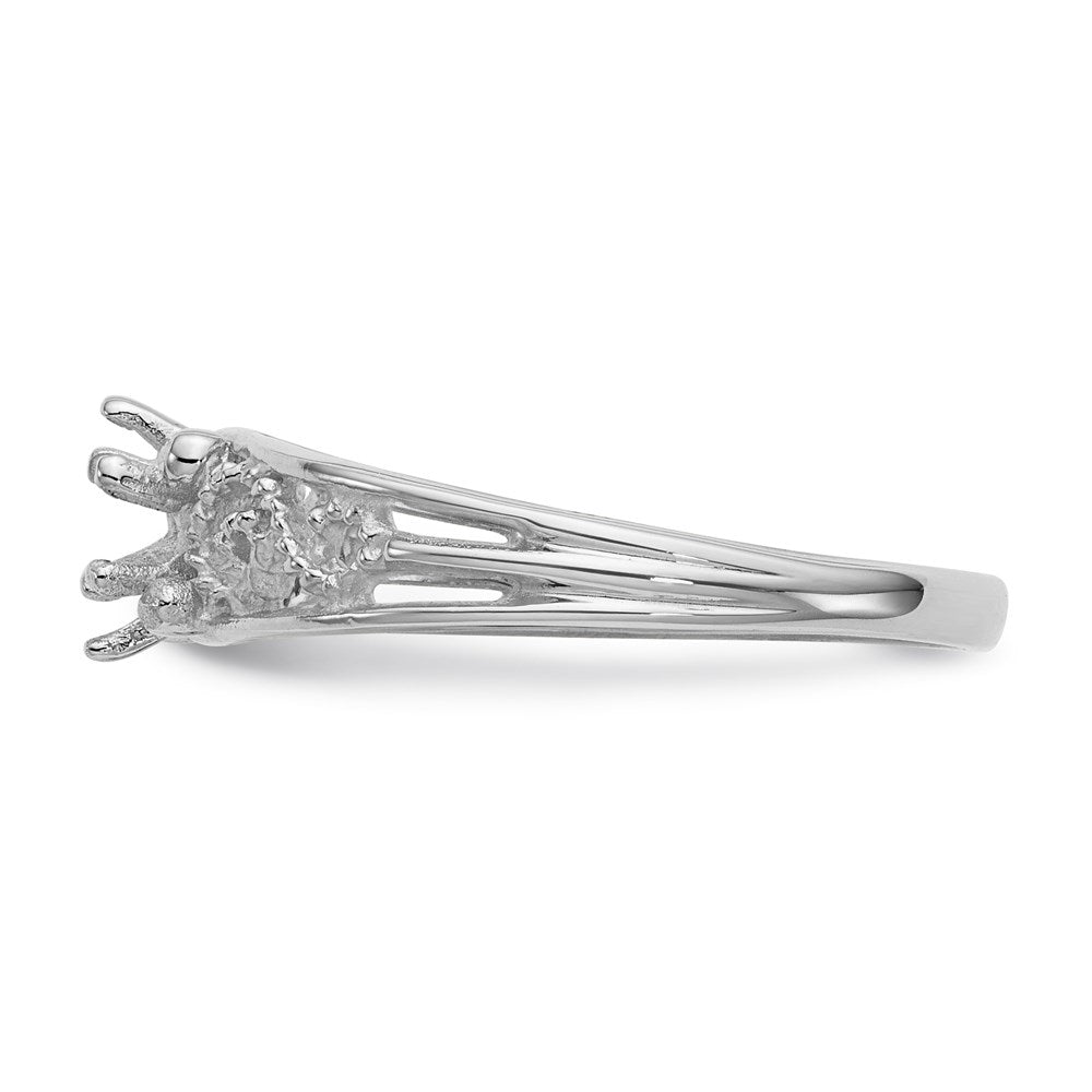 14k White Gold 1 Stone Family Ring Mounting
