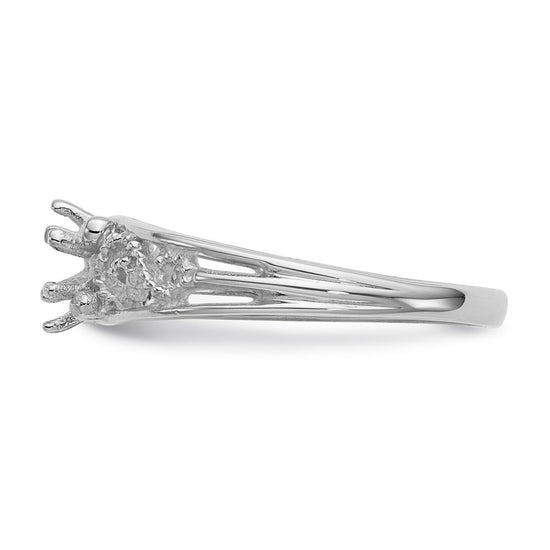 14k White Gold 1 Stone Family Ring Mounting