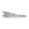 14k White Gold 1 Stone Family Ring Mounting