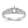 14k White Gold 1 Stone Family Ring Mounting