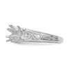 14k White Gold 4 Stone Family Ring Mounting