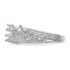 14k White Gold 5 Stone Family Ring Mounting