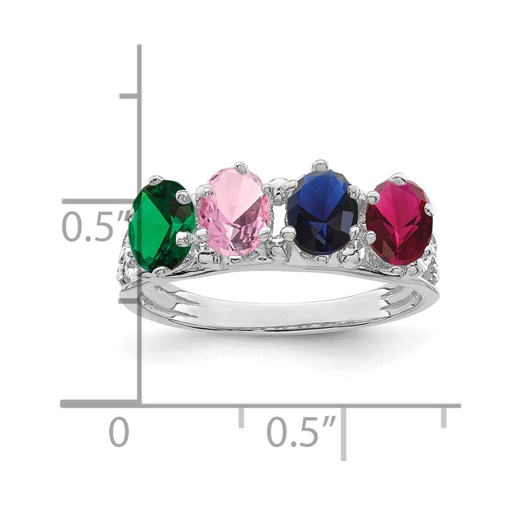 Birthstone Mother's Ring — Synthetic Stones