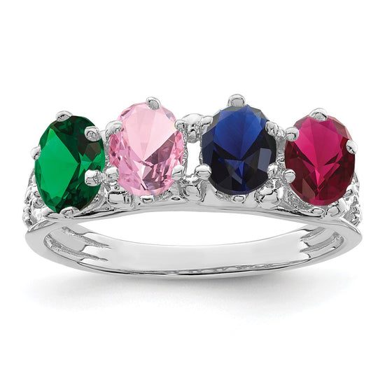 Birthstone Mother's Ring — Synthetic Stones