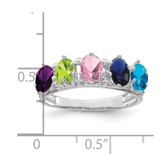Birthstone Mother's Ring — Synthetic Stones