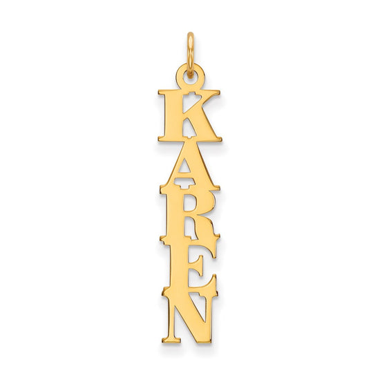 Personalized Cut-out Vertical Nameplate Charms