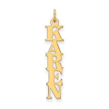 Personalized Cut-out Vertical Nameplate Charms
