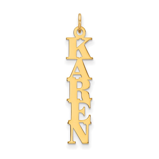 Personalized Cut-out Vertical Nameplate Charms