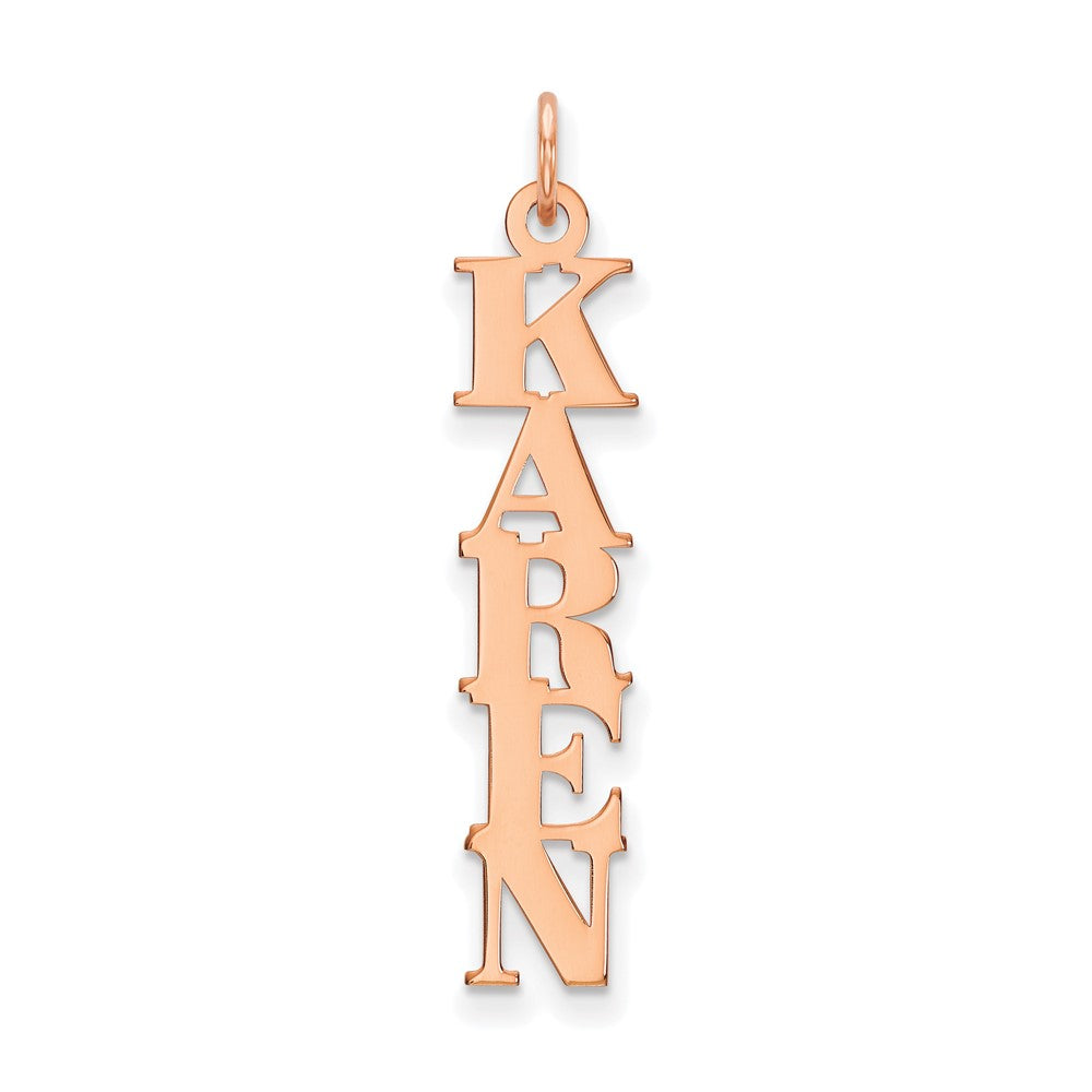 Personalized Cut-out Vertical Nameplate Charms