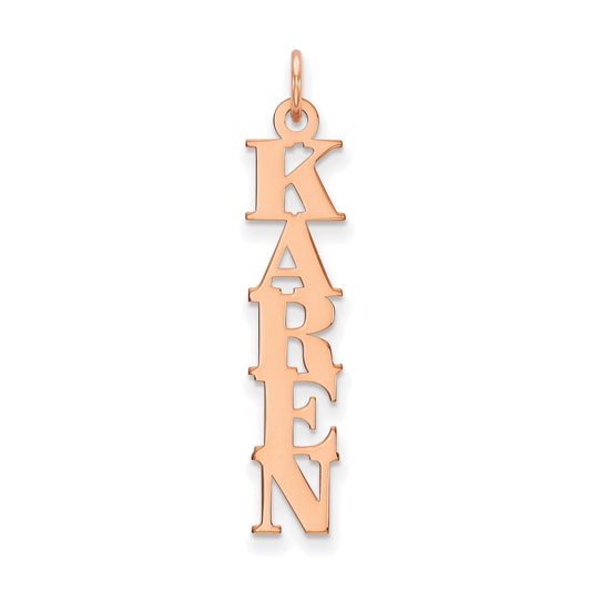 Personalized Cut-out Vertical Nameplate Charms