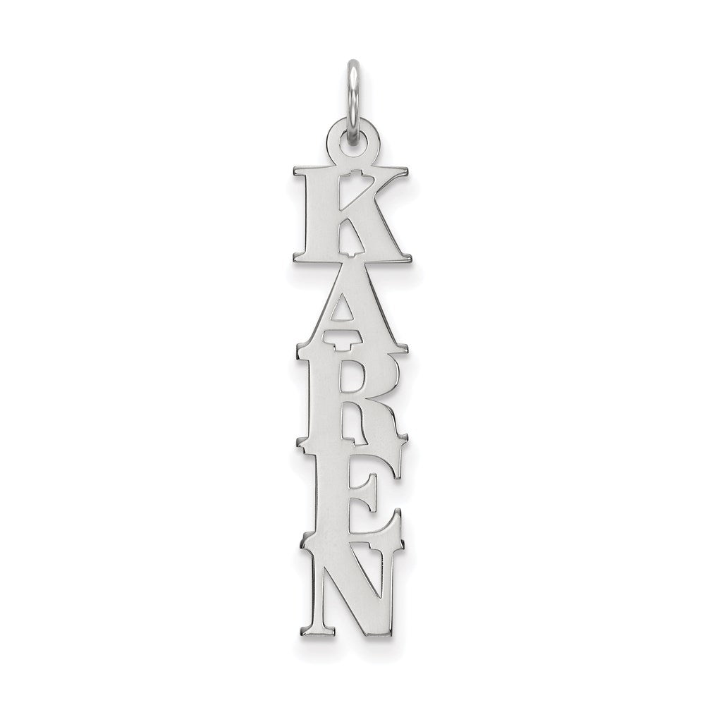Personalized Cut-out Vertical Nameplate Charms