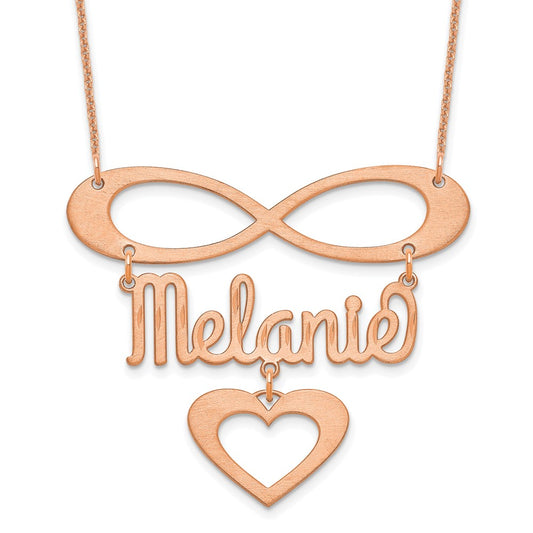 Infinity Heart and Name Necklace