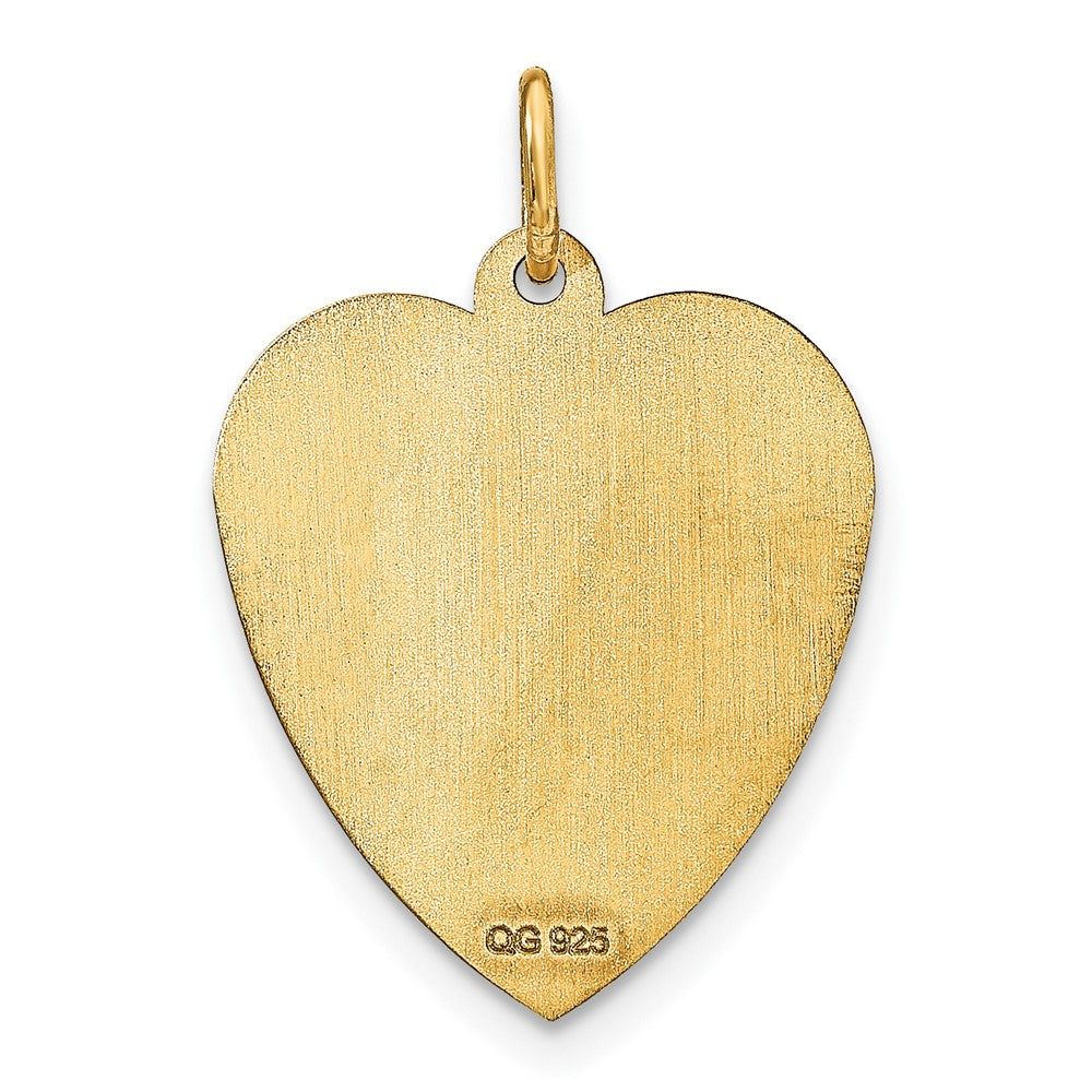 Heart Disc Name Plate Charms