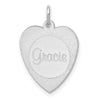 Heart Disc Name Plate Charms