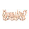 14k Rose Gold Medium Polished Name Plate