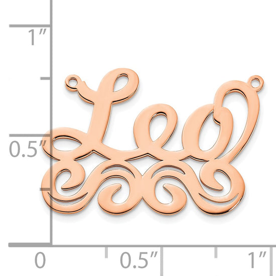 14k Rose Gold Medium Polished Name Plate