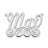 14k White Gold Medium Polished Name Plate