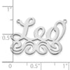 14k White Gold Medium Polished Name Plate