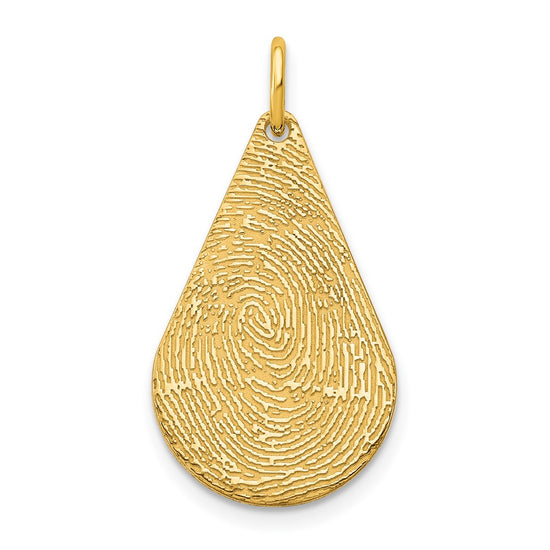 Tear Drop Fingerprint Charm