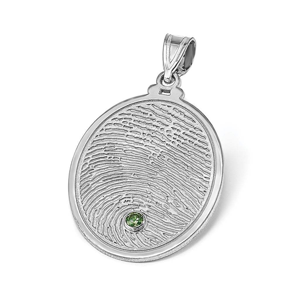 Fingerprint with Birthstone Pendants